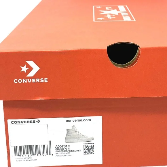 Converse Chuck 70 Sneakers For Women Leather Egret Shoes High Top Casual A00731C - Picture 8 of 9